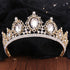 New Gold Color Crown Hair Accessories Luxury Crystal Tiara For Women Wedding Headdress Bridal Hair Jewelry Crystal Crown Pageant Bridal Wedding Hair Jewelry Accessories