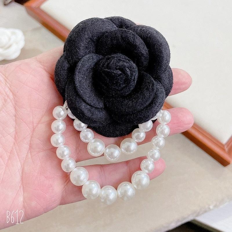 Fashionable Big Flower Brooch Pins Pearl Tassel Corsage Fashion Jewelry Elegant Summer Flower Lapel Pin Brooch For Women Brooches For Women Shirt Collar Accessories