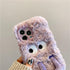 3D Cute Hairy Fluffy Fur Plush Winter Warm Phone Case For iPhone 14 13 12 11 Pro Max Plus Soft Cartoon Back Cover  Cute Fuzzy Furry Case Fashion Luxury Case