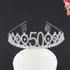 Ladies Alloy Rhinestone Crown 18 21 30 40 50 60 80 Years Digital Crown Birthday Headband Hairband Fashion Hair Accessories Gift Hair Comb Birthday Number Women Rhinestone Crowns Rhinestones Birthday Party