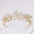 Bridal Crown Pearl Rhinestone Crown Tiara Butterfly Hairband Wedding Hair Accessories Princess Crown Bride Tiaras  Bridal Headpiece Gold Retro Crown Crystal Wedding Headpiece