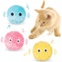 Smart Fluffy Plush Cat Ball Toys Interactive Chirping Balls Cat Kicker Toys 3 Lifelike Sounds Fun Kitty Kitten Toys  Interactive Electric Cat Ball with Sound