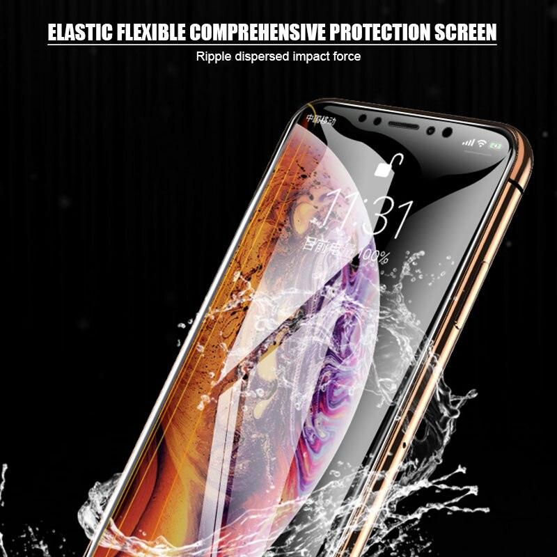 4PCS Hydrogel Film for iPhone 13 12 11 Pro Max Mini Screen Protector for iPhone XR XS Max X SE 2020 7 8 6S Plus 6 Tempered Glass Film Anti-Scratch 9H HD Screen Protector for iPhone