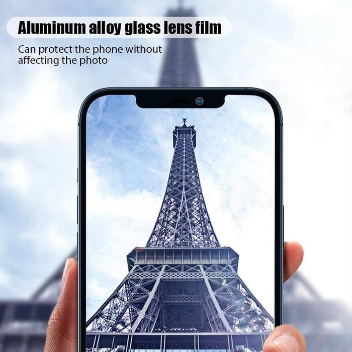 Camera Lens Ring For iPhone 13 14 12 Pro Max Mini Full Cover Metal Ring Tempered Glass On iPhone13pro  Back Screen Protector Camera Tempered Glass Protective Film Aluminum Alloy Camera Lens Cover