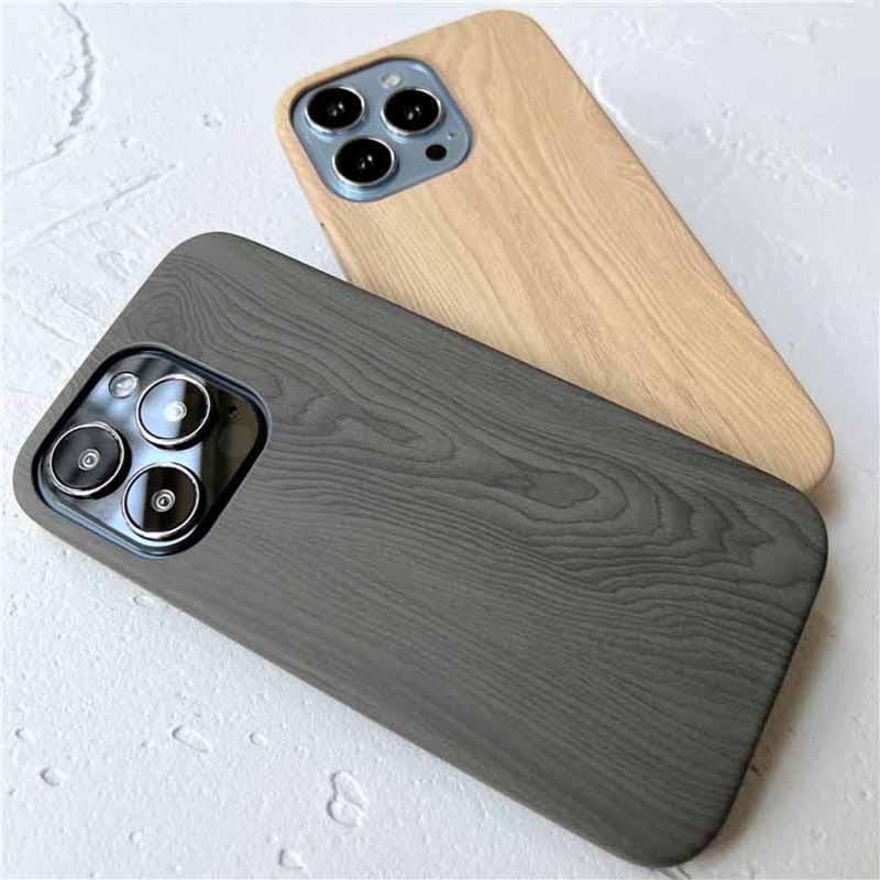 Retro Ultra Thin Wooden Texture Phone Cases For iPhone 14 13 12 11 Pro Max XS MAX XR XS X 7 8 Plus anti-skid Soft Cover Vintage Wooden Unique Classy & Fully Protective Phone Case