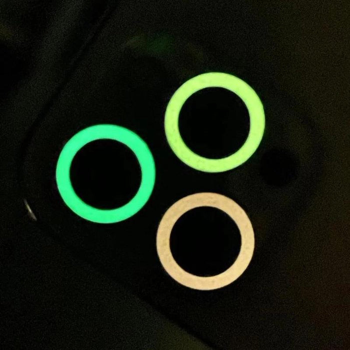 Colorful Design Round Ring Metal Alloy HD Glass For iPhone 13 12 11 Pro Max Camera Lens Protectors Luminous Camera Ring Glass for iPhone11 Pro max 13mini 13pro Protective Film