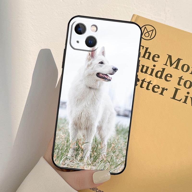 Cartoon German Shepherd Phone Case MAsk  Dog Case For iPhone 13 12 Mini 11 14 Pro Max 6S 8 7 Plus SE 2022 2020 X XS Max XR Back Cover Poodle Dog Phone Case Compatible with iphone