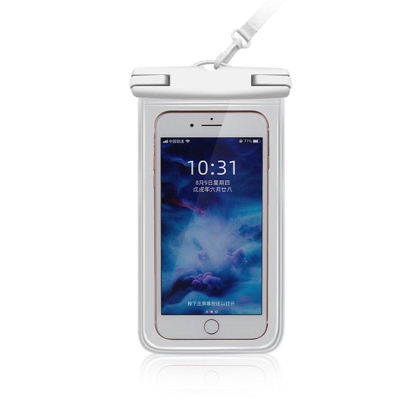 Gray Drop Resistant Waterproof Bag For Mobile Phones Under 6.9 Inches Plastic Mobile Phone Waterproof Case Diving Seal Phone Case Waterproof Pouch Phone  Underwater Case 35m