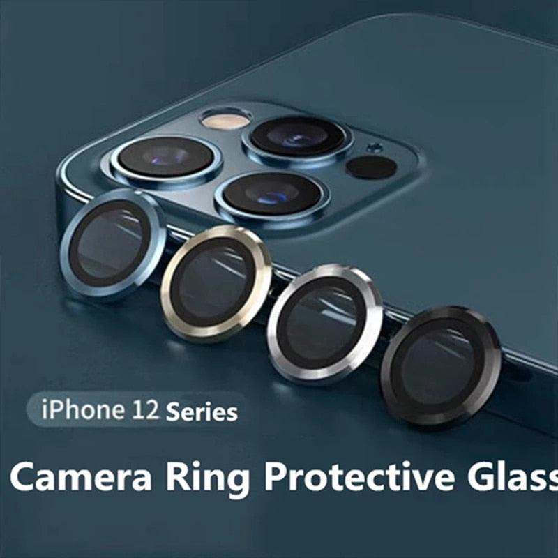 Camera Lens Ring For iPhone 13 14 12 Pro Max Mini Full Cover Metal Ring Tempered Glass On iPhone13pro  Back Screen Protector Camera Tempered Glass Protective Film Aluminum Alloy Camera Lens Cover