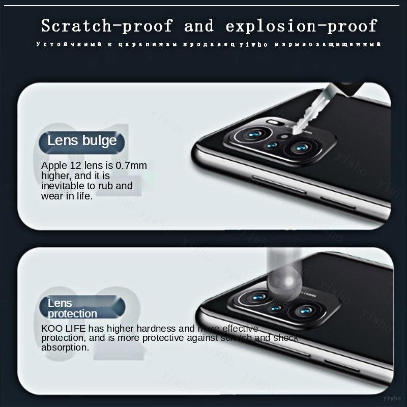 2pcs Tempered Glass for IPhone 14 Pro Max Plus Screen Protectors for IPhone14 13 Pro 13 Mini X XR Xs Max Se 2022  Camera Lens Lens Protectors Luminous Ring Glass for iPhone