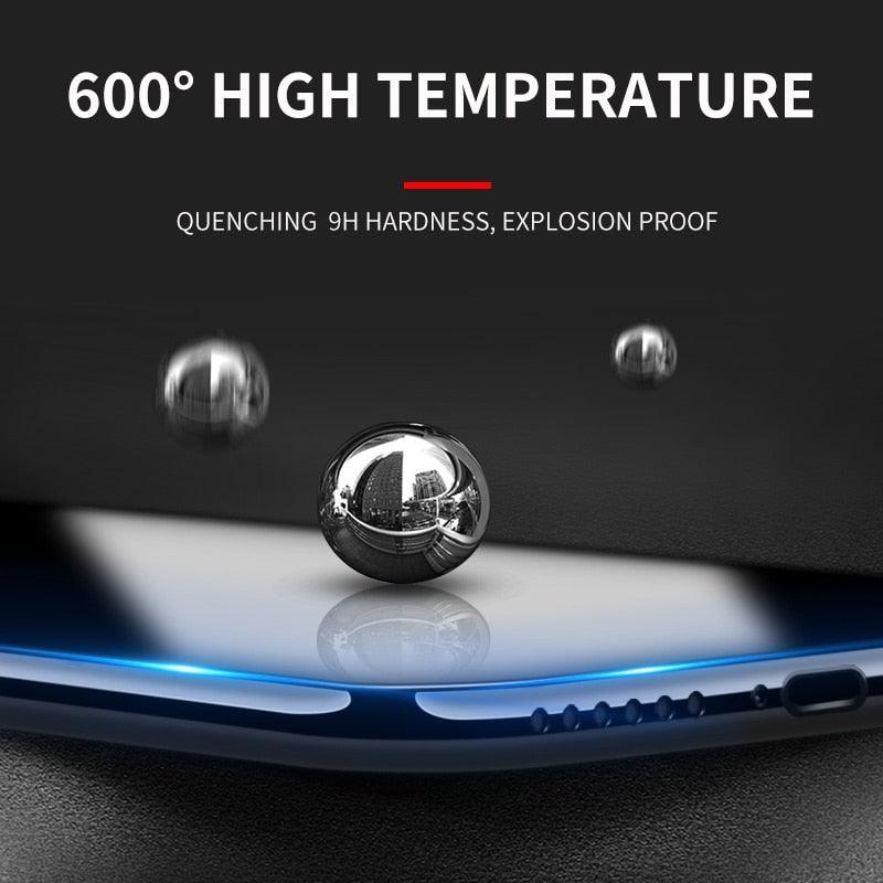 5D Curved 9H Tempered Glass For iPhone X XR XS 11 12 13 14 Pro Max 6 6S 7 8 Plus SE Mini Full Cover Screen Protector Film 9H Hardness Bubble Free Easy Installation Screen Protective Film