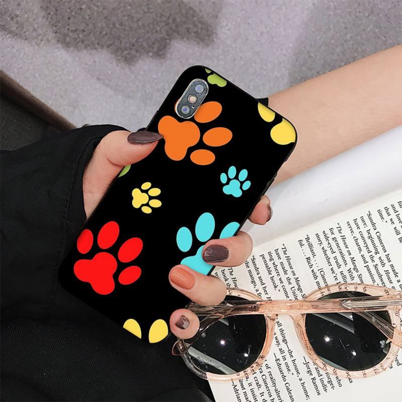 Dog Paw Phone Case For Iphone 11 12 13 Mini Pro Max 8 7 6 6s Plus X 5 S Se 2020 Xr Xs 10 Case Paw Print Heart Pet Lovers