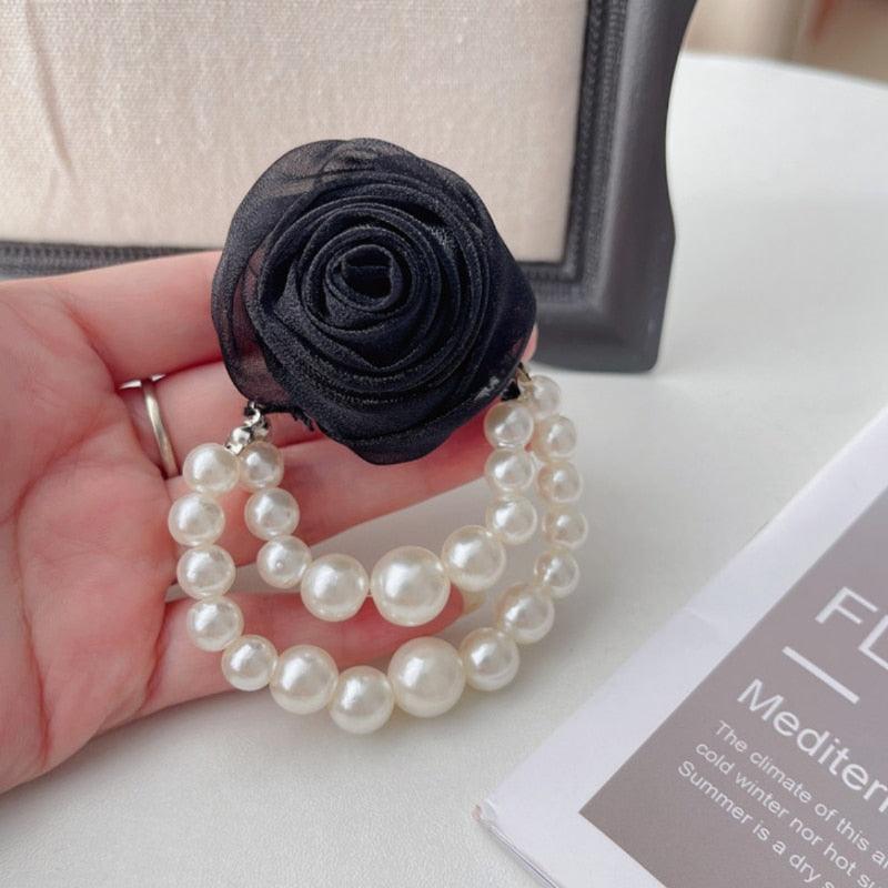 Fashionable Big Flower Brooch Pins Pearl Tassel Corsage Fashion Jewelry Elegant Summer Flower Lapel Pin Brooch For Women Brooches For Women Shirt Collar Accessories