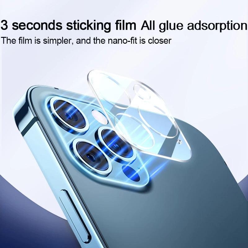 4Pcs Full Cover Protective Glass for Iphone 14 11 12 13 Pro XS Max Camera Protector for Iphone X 11pro Max 12 13 Mini Lens films Glass  Camera Lens Protector For iPhone