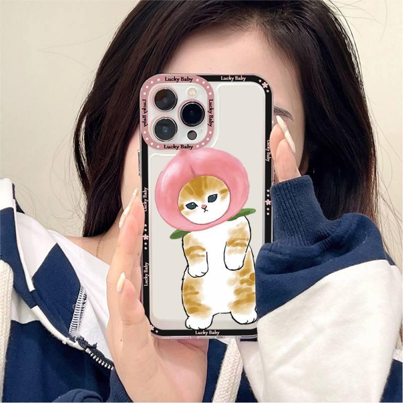 Cute Cat Phone Case For Iphone 11 12 13 Mini Pro Max 14 Pro Max Case Shell Cartoon Patterned Case Cover Soft Clear Cover Flexible Ultra Slim Anti-scratch Bumper Protective Cover For Iphone