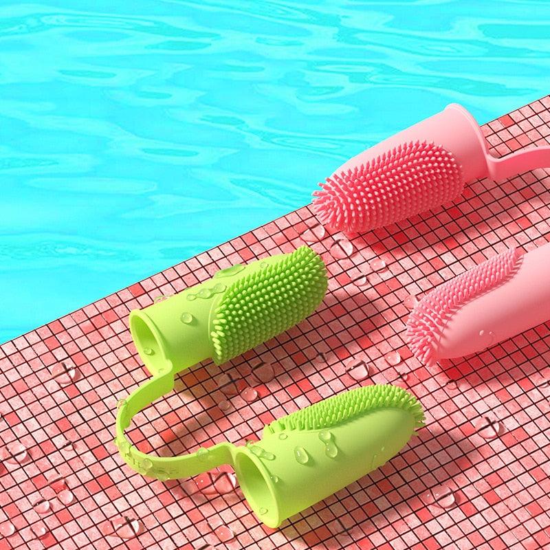 Dog Super Soft Pet Finger Toothbrush Teeth Cleaning Bad Breath Care Nontoxic Silicone Tooth Brush Tool Dog Cat Cleaning Supplies Finger Dog Toothbrush Silicone Finger Brush for Dogs Cats Teeth Cleaning