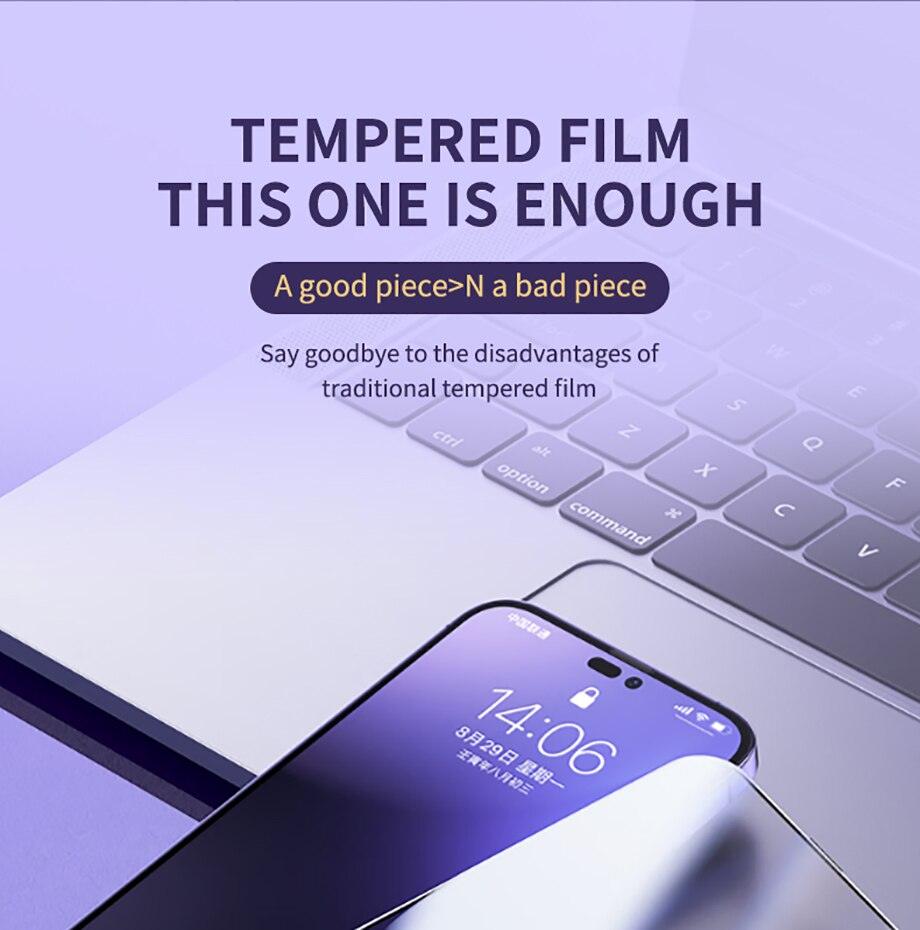 40D High Quality Full Cover Screen Protector For iPhone 14 13 12 11 PRO MAX Tempered Glass For Iphone XS XR X14 13 12 Mini Plus  Tempered Glass Screen Protector Compatible For iPhone