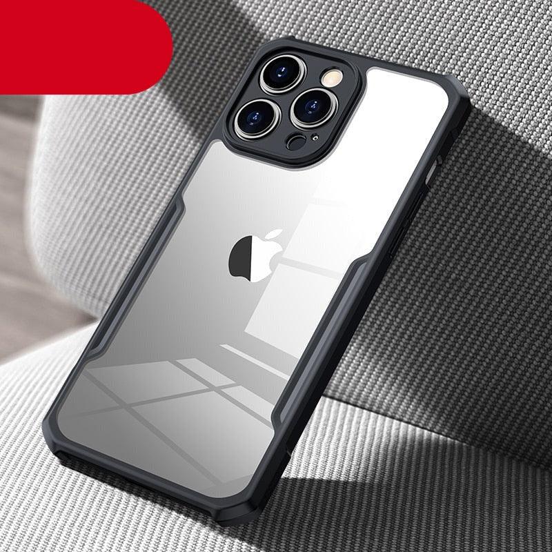 Phone Case For iPhone 14 13 12 Pro Max 14 Plus Shockproof Back Transparent Cover Camera Screen Protection Case Camera Cover Slim Clear Back with Shockproof Soft Bumper Frame Cover