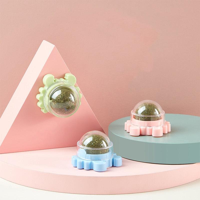 Healthy Cat Toys Ball Cat Candy Licking Snacks Nutrition Snack Nutrition Ball Kitten Cat Toy Cat Supplies Toys Teeth Cleaning Dental Cat Toy Cat Wall Treats Rotatable Ball Dental Lick Toy - HAMNIFY - - Stevvex.com