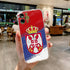 Flag of Serbia Serbian Phone Case Transparent For iphone 13 12 11 14 Pro Max Mini X XR XS 7 8 plus 13 14 Pro max phone Covers Flag Silicone Case For iphone