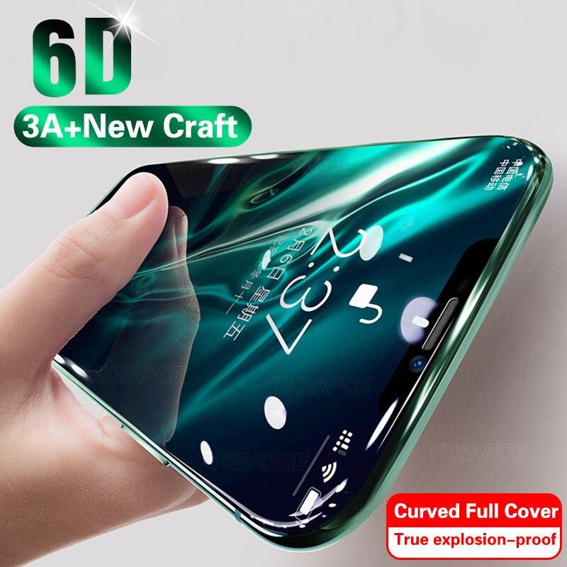 5D Curved 9H Tempered Glass For iPhone X XR XS 11 12 13 14 Pro Max 6 6S 7 8 Plus SE Mini Full Cover Screen Protector Film 9H Hardness Bubble Free Easy Installation Screen Protective Film