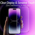 HD Clear Scratch Resistant Anti-Fingerprint Tempered Glass Film Full Screen Coverage Protector For Iphone 14 Pro Max Front Back Screen Protector HD Clarity Anti-Fingerprint Scratch Tempered Glass For Iphone 13