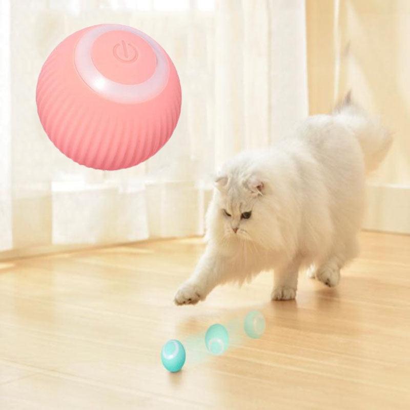 Smart Cat Rolling Ball Toys Rechargeable Cat Toys Ball Motion Ball Self-moving Kitten Toys for Indoor Interactive Playing Smart Interactive Cat Ball USB Rechargeable Automatic Bouncing Ball for Indoor Kittens