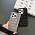 Fashion Fur Winter Warm Plush Square Lattice Solid Color Phone Case For iPhone 14 13 12 11 Pro Max Plus Fluffy Back Cover Case Silicon Soft Fluffy Furry Shockproof Protective Phone Case for iPhone