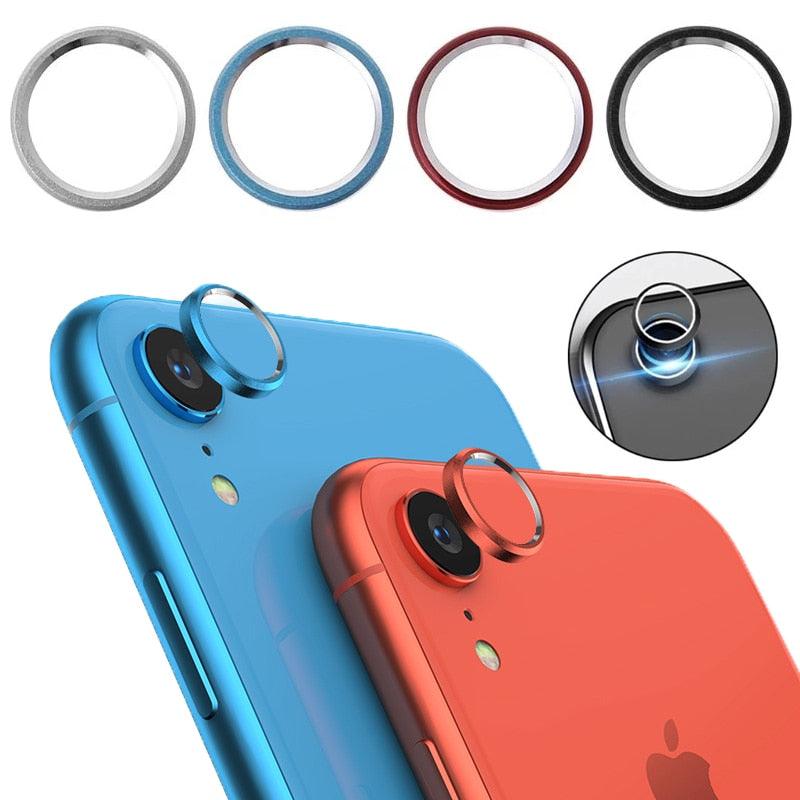 Camera Protection Ring with Metal Camera Protection Film For iPhone XR Metal Camera Protector Ring Circle Compatible with iPhone XR Aluminum Alloy Back Lens Protective Glass Cover