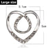 Luxury T-shirt Heart Scarf Brooches Wedding Holiday Beautiful Bridal Fashion Large Elegant Brooch Pin For Women Crystal Cute Scarf Buckle Brooch Shawl Ring Clip Scarves Fastener Knotted Button Pin Accessories