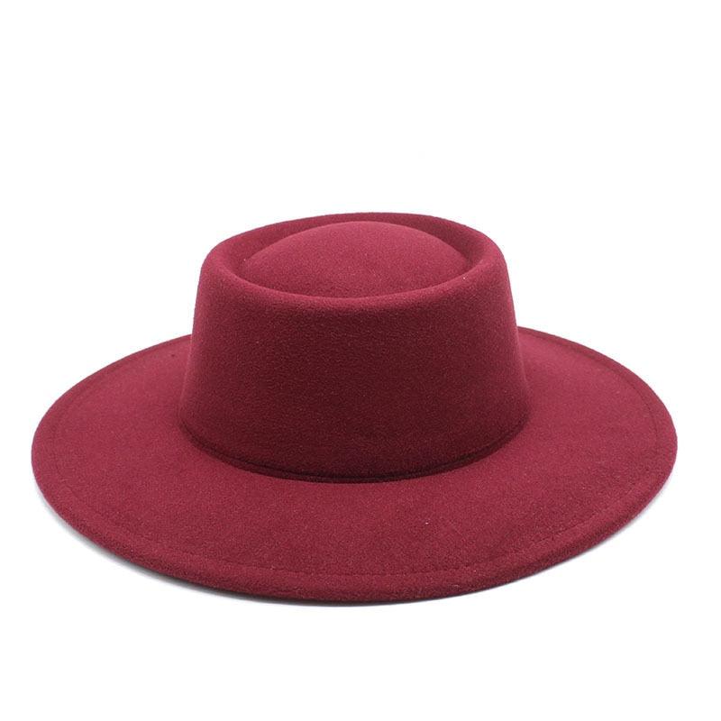 Simple Classic Unisex Fedora Hats Men Women Wide Brim Wool Jazz Hats Elegant Fedoras Hat for Women Lady Wide Brim Autumn Winter Cap Vintage Style Dress Formal Hat For Various Occasions 56-58CM