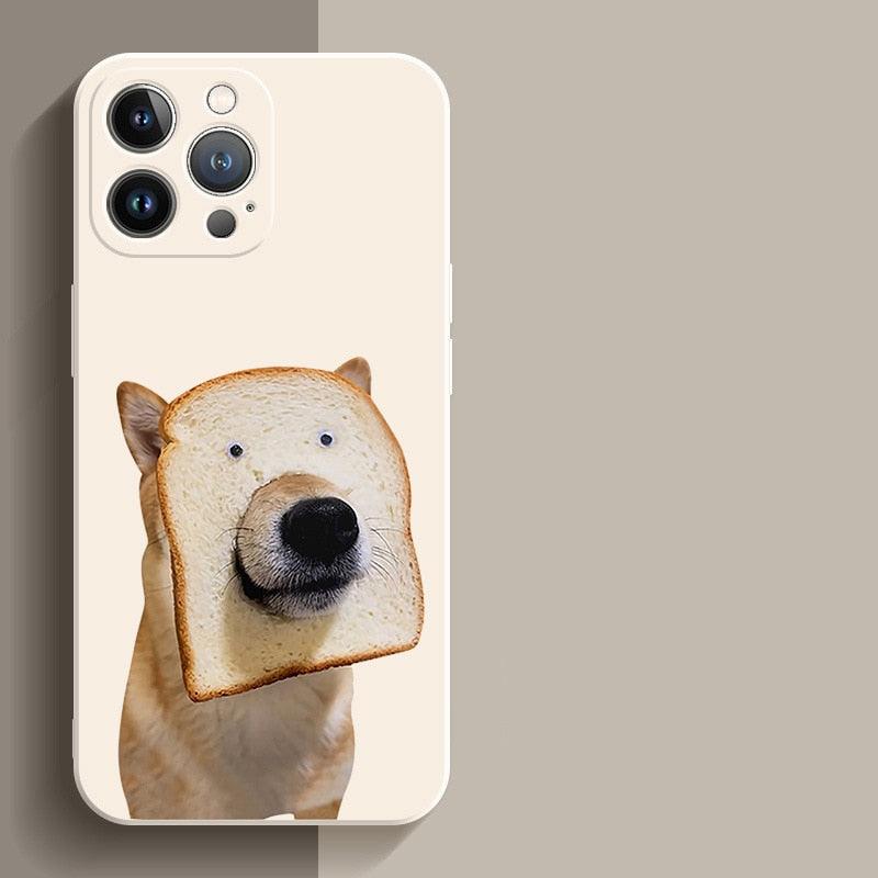 Cute and Funny Puppy Phone Case For iPhone 13 14 11 12 Pro Max XS XR 7 8 Plus Creative Shockproof Soft Silicone Phone Cover Flexible Silicone Dog Pattern Cute Phone Case