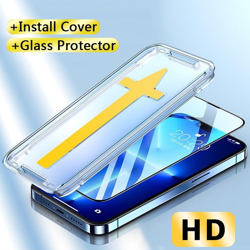 8K HD Anti Peeping Luxury Fast Install Full Cover Glass Screen Protector For iPhone 14 13 12 11 PRO MAX MINI X XS 9H Hardness Tempered Glass Scratchproof Shatterproof Bubble Free Screen Protector For iPhone