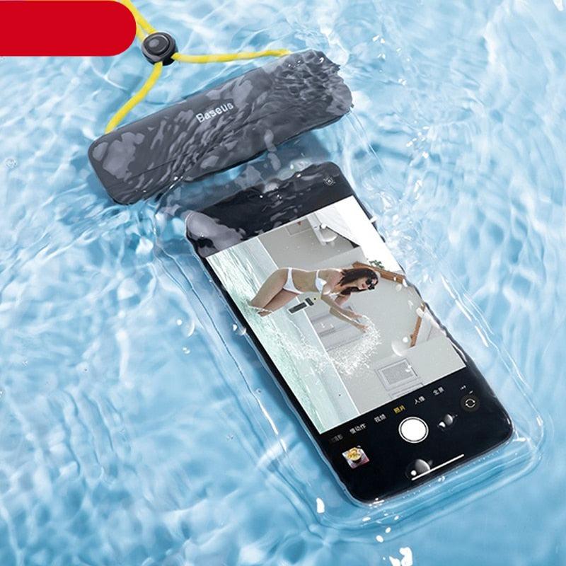 Unique Soft Waterproof Phone Case 7.2inch IPX8 Waterproof Phone Bag For iPhone 13  Waterproof Pouch Diving Surfing Phone Bag Case Cover Adjustable Rope Phone Case