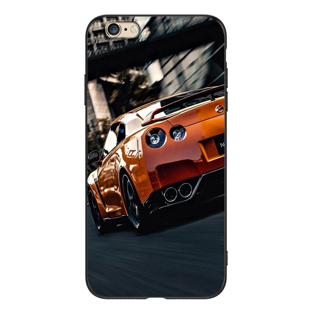 Cute Cover Soft Silicone Print Cars Print Phone Case For Iphone 5s 5 S Se 2016 4.0" Case Phone Cover On  Iphone 6s 6 S Plus Funda Bumper Black Case Sport Race Car