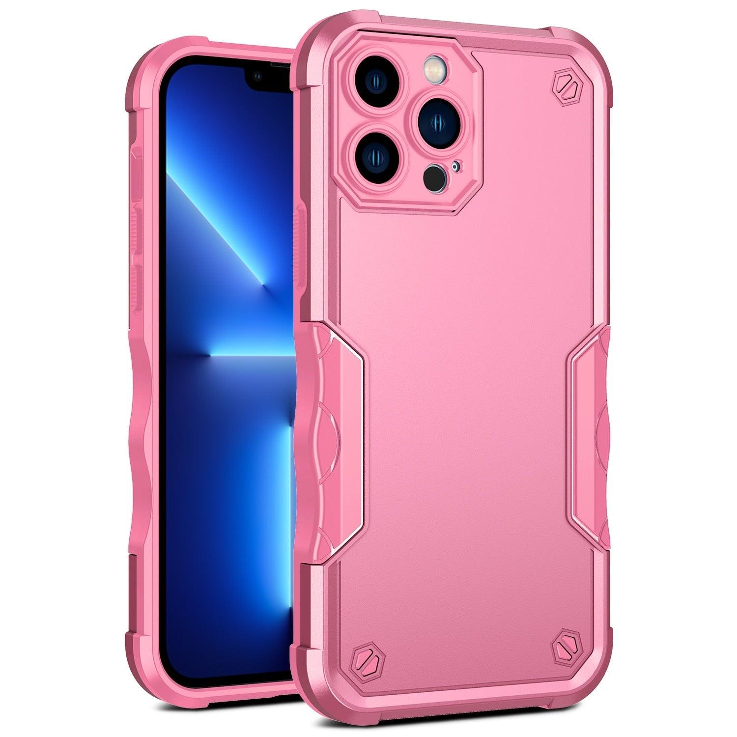 Light-Armor Shockproof Case For iPhone 14 Pro Max 13 Pro Max Mini 12 Max Cover Ultra-thin Mobile Case Ultra Slim Soft Silicone Cover iphone Case Compatible with iPhone 12 Pro Case