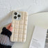 Fashion Fur Winter Warm Plush Square Lattice Solid Color Phone Case For iPhone 14 13 12 11 Pro Max Plus Fluffy Back Cover Case Silicon Soft Fluffy Furry Shockproof Protective Phone Case for iPhone