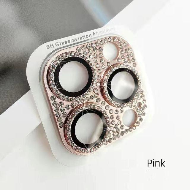 Camera Protector For iPhone 14Pro 14 13 12 Pro 11 Max Bling Glitter Diamond Metal Lens Glass Film 13Pro 14Plus 14 14ProMax Ring Shiny Diamond Metal Cover Glass Lens Protector Accessories