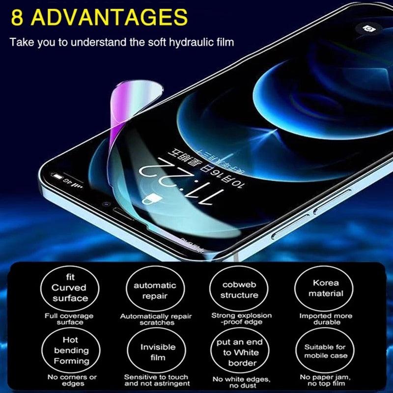 2Pcs Film for IPhone 12 13 Pro Max Mini Screen Protectors for IPhone 11 14 Pro XS Max X XR 6 6s 7 8 Plus SE Not Glass Anti-Scratch Eye-Protection HD Clear film Screen Protector