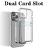 Transparent Shockproof Dual Card Slot Holder Phone Case For iPhone 13 12 11 Pro Max XR X XS Max 7 8 Plus 14Pro Wallet Transparent Soft Cover Card Storage Bumper Case For iPhone