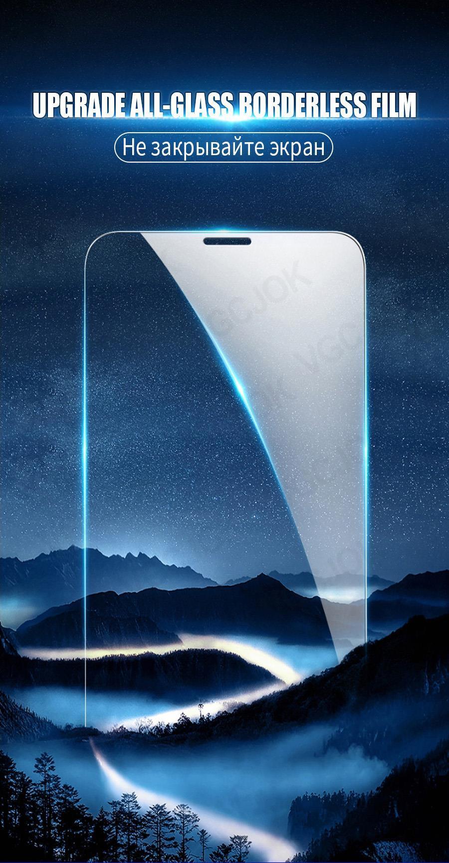 9D Full Cover Tempered Glass For iPhone 14 Plus 13 12 11 Pro Max mini Screen Protector iPhone X XR XS Max Protective Film 9H Tempered Glass Film Case-Friendly Screen Protector for iPhone