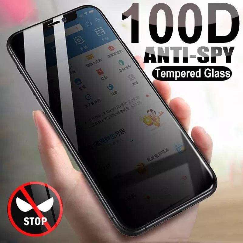 Anti-spy Protective Glass For Iphone 13 12 11 Pro Max 12mini Screen Protector For Iphone 6 14 7 8 Plus X Xr Xs Max Privacy Glass Matte Glass Black Privacy Screen Guard Screen Protector For Iphone