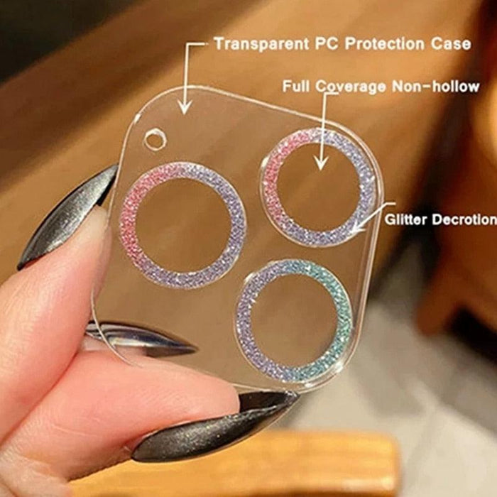 Glitter Camera Protector Film For iPhone 13 12 Mini 13 Pro Max Clear Lens Protective Glass for iphone 14 12pro 13pro Back Cover Camera Protection Scratch-Resistant Bubble-Free Military Standard Ultra Clear 9H Hardness Camera Protection iPhone