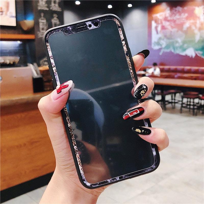 Flowers Screen Protector For iPhone 11 12 13 Pro Max Soft Edge Tempered Glass For iPhone XS MAX XR 13mini Lovely Protect Film Floral Design Tempered Glass Screen Protector For iPhone