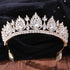 New Gold Color Crown Hair Accessories Luxury Crystal Tiara For Women Wedding Headdress Bridal Hair Jewelry Crystal Crown Pageant Bridal Wedding Hair Jewelry Accessories