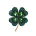 Modern Green Women Brooch Red Four Leaf Clover Crystal Rhinestones Brooches Women Luxury Brooch Pin Leaf Brooch Elegant Party Jewelry For Your Wife