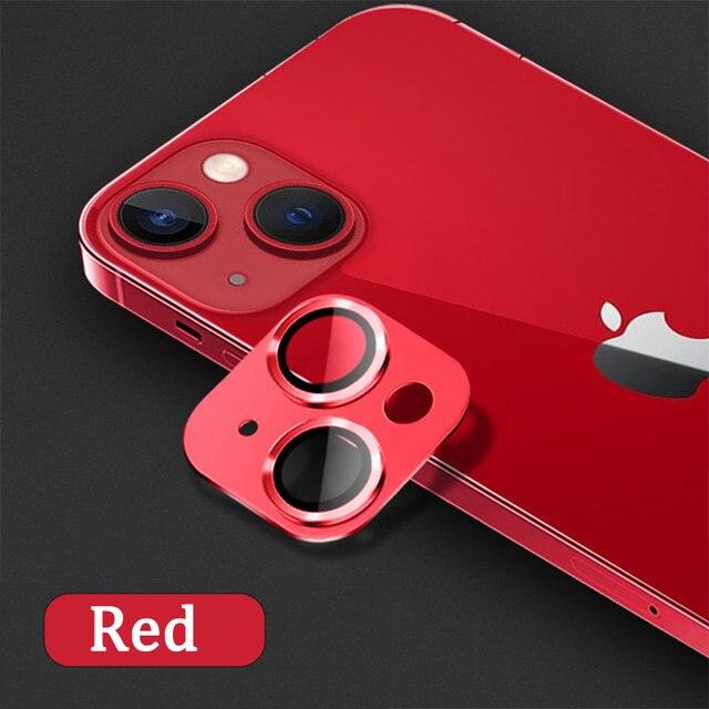 Camera Lens Protector on For iPhone 14 13 12 Pro Max 13Mini Tempered Glass For iPhone 11 13 14 Pro 14Plus Metal Camera Protector Camera Film Protective Lens Case