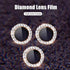 Glitter Diamond Rhinestones Metal Ring Camera Tempered Glass For iPhone 11 12 13 14 Pro Max Mini Plus Lens Protector Full Cover 9H Tempered Glass Camera Lens Protector Metal Single Ring Full Coverage Camera Lens Protector