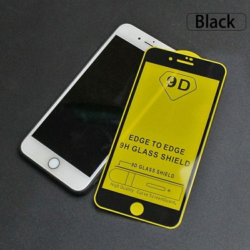 9D Full Cover Protective Glass For iphone 12 X XS XR 6 6S 7 8 Plus Tempered Film Iphone 14 11 13 Pro Max Screen Protector Glass Shatterproof Protection Easy Install Bubble Free Crystal Clear Protective Film