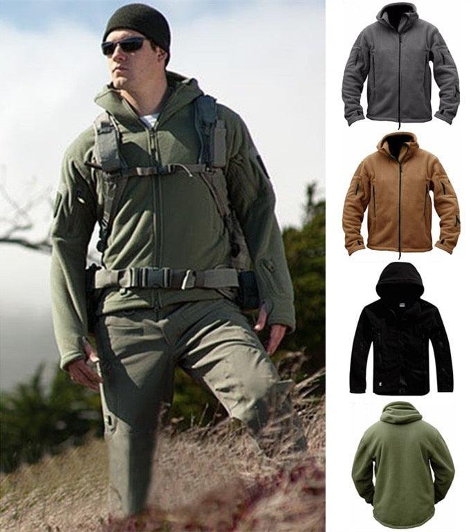 Tactical Jacket Combat Jacket Outdoor Sports Hiking Men's Lightweight Soft Jacket Warm Multi-Pockets Outdoor Hooded Jacket Adventure Jacket For Hiking Training